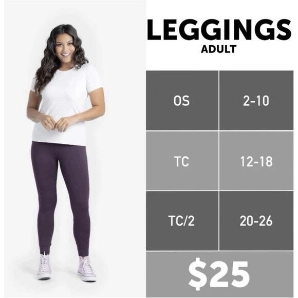 New LuLaRoe Holiday Scandinavian Christmas Village Leggings Wmn Size TC (12-18) - Picture 4 of 4